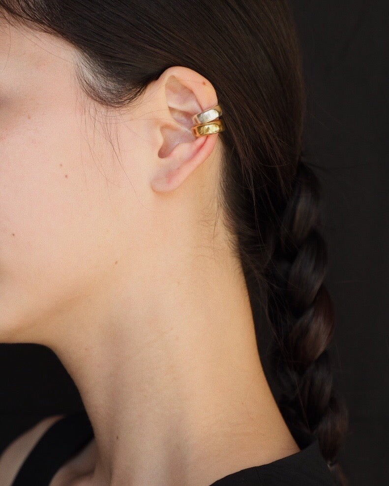 [ILYAND] 韓国ブランド☆14K GOLD☆Baguette Longchain Ear Cuff Swing Long Chain Ear Cuff – ucalypt